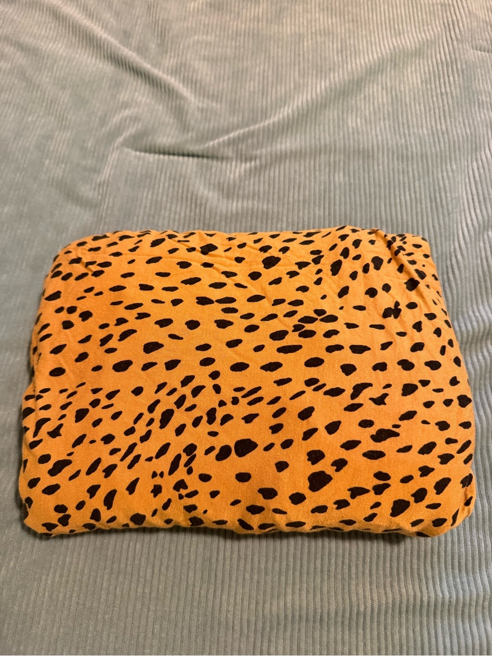 Kyte BABY Cheetah Print Crib Sheet Mustard and Black